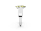 White gold Fancy Yellow Marquise Cut Cut Diamond Channel Set Solitaire Ring with Four-Prong Setting_146