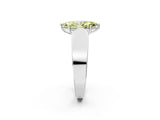 White gold Fancy Yellow Marquise Cut Cut Diamond Channel Set Solitaire Ring with Four-Prong Setting_158