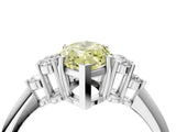 White gold Fancy Yellow Marquise Cut Cut Diamond Cluster Ring with Solitaire Band and Four-Prong Setting_40