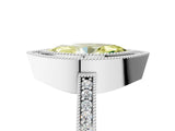 White gold Fancy Yellow Marquise Cut-Cut Diamond Halo Engagement Ring with Pave Band and Prong Setting_5