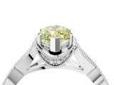 White gold Fancy Yellow Marquise Cut Cut Diamond Twisted Band with Milgrain Pave Setting and Four-Prong Setting_4