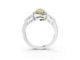 White gold Fancy Yellow Marquise Cut Cut Halo Diamond Infinity Band with Four-Prong Setting_3