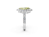White gold Fancy Yellow Marquise Cut Cut Halo Diamond Pavé Engagement Ring with Milgrain Detailing_38