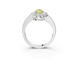 White gold Fancy Yellow Marquise Cut Cut Halo Diamond Pavé Engagement Ring with Milgrain Detailing_39