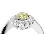 White gold Fancy Yellow Marquise Cut Cut Halo Diamond Pavé Engagement Ring with Milgrain Detailing_40