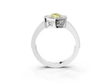 White gold Fancy Yellow Marquise Cut Cut Halo Pavé Diamond Ring_3
