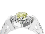 White gold Fancy Yellow Marquise Cut Cut Halo Split Shank Prong Set Ring_4