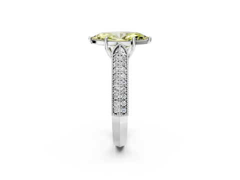 White gold Fancy Yellow Marquise Cut Cut Pave Split Shank Engagement Ring with Four-Prong Setting_14