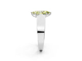 White gold Fancy Yellow Marquise Cut Diamond Channel Set Solitaire Ring with Four-Prong Setting_40
