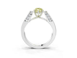 White gold Fancy Yellow Marquise Cut Diamond Channel Set Solitaire Ring with Four-Prong Setting_41