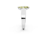 White gold Fancy Yellow Marquise Cut Diamond Channel Set Solitaire Ring with Four-Prong Setting_48