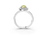White gold Fancy Yellow Marquise Cut Diamond Double Halo Ring with Split Shank and Four-Prong Setting_3