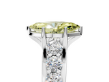 White gold Fancy Yellow Marquise  Cut Diamond Engagement Ring with Pavé Band and Four-Prong Setting_8
