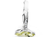 White gold Fancy Yellow Marquise Cut Diamond Engagement Ring with Side Stone Accents and Four-Prong Setting