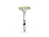 White gold Fancy Yellow Marquise Cut Diamond Engagement Ring with Side Stone Accents and Four-Prong Setting_134
