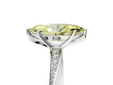 White gold Fancy Yellow Marquise Cut Diamond Engagement Ring with Side Stone Accents and Four-Prong Setting_137