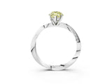 White gold Fancy Yellow Marquise Cut Diamond Engagement Ring with Side Stone Accents and Four-Prong Setting_15