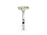 White gold Fancy Yellow Marquise Cut Diamond Engagement Ring with Side Stone Accents and Four-Prong Setting_2