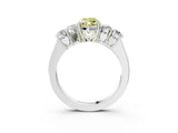 White gold Fancy Yellow Marquise  Cut Diamond Five-Stone Prong Set White Gold Ring_32