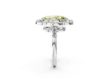 White gold Fancy Yellow Marquise Cut Diamond Floral Halo Split Shank Prong Setting Ring_14