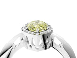 White gold Fancy Yellow Marquise  Cut Diamond Halo Engagement Ring with Split Shank and Four-Prong Setting_33