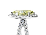 White gold Fancy Yellow Marquise Cut Diamond Halo Ring with Split Shank Pavé Band and Prong Setting_23