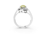 White gold Fancy Yellow Marquise Cut Diamond Halo Ring with Split Shank and Four-Prong Setting_20