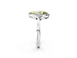 White gold Fancy Yellow Marquise Cut Diamond Halo Ring with Tapered Band and Four-Prong Setting_33