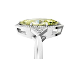 White gold Fancy Yellow Marquise Cut Diamond Halo Ring with Tapered Band and Four-Prong Setting_36