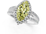 White gold Fancy Yellow Marquise Cut Diamond Halo Split Shank Engagement Ring_52