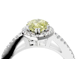 White gold Fancy Yellow Marquise Cut Diamond Halo Split Shank Engagement Ring_55