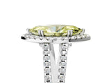 White gold Fancy Yellow Marquise Cut Diamond Halo Split Shank Engagement Ring_56