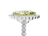 White gold Fancy Yellow Marquise  Cut Diamond Milgrain Floral Halo Engagement Ring with Pavé Band_44