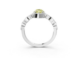 White gold Fancy Yellow Marquise  Cut Diamond Milgrain Marquise Band with Prong Setting_6
