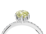White gold Fancy Yellow Marquise  Cut Diamond Pavé Band Ring with Four-Prong Setting_4