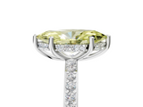 White gold Fancy Yellow Marquise  Cut Diamond Pavé Band Ring with Four-Prong Setting_5
