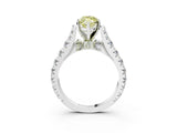 White gold Fancy Yellow Marquise  Cut Diamond Pavé Band Solitaire with Four-Prong Setting_18