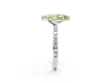White gold Fancy Yellow Marquise  Cut Diamond Pavé Band Solitaire with Four-Prong Setting_5