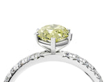 White gold Fancy Yellow Marquise  Cut Diamond Pavé Band with Four-Prong Setting_29