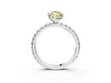 White gold Fancy Yellow Marquise  Cut Diamond Pavé Band with Four-Prong Setting_3