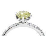 White gold Fancy Yellow Marquise  Cut Diamond Pavé Band with Four-Prong Setting_4