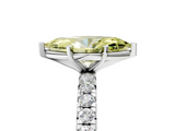 White gold Fancy Yellow Marquise  Cut Diamond Pavé Band with Four-Prong Setting_5