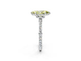 White gold Fancy Yellow Marquise Cut Diamond Pavé Engagement Ring with Round  Accents and Prong Setting_55