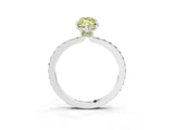 White gold Fancy Yellow Marquise Cut Diamond Pavé Engagement Ring with Round  Accents and Prong Setting_56