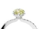 White gold Fancy Yellow Marquise Cut Diamond Pavé Engagement Ring with Round  Accents and Prong Setting_57
