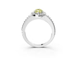 White gold Fancy Yellow Marquise Cut Diamond Pavé Halo Ring with Four-Prong Setting_44