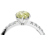 White gold Fancy Yellow Marquise Cut Diamond Pavé Solitaire Engagement Ring with Four-Prong Setting_32