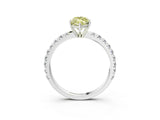 White gold Fancy Yellow Marquise Cut Diamond Pavé Solitaire Engagement Ring with Four-Prong Setting_32