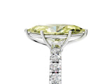 White gold Fancy Yellow Marquise Cut Diamond Pavé Solitaire Engagement Ring with Four-Prong Setting_34