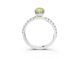 White gold Fancy Yellow Marquise Cut Diamond Pave Band Solitaire Ring with Round  and Prong Setting_92